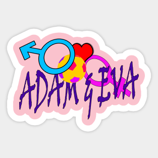 Adam and Eva Sticker